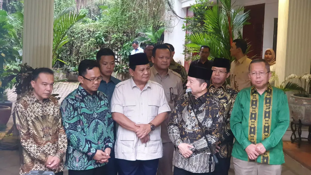 Pertemuan antara Ketua Umum Partai Gerindra Prabowo Subianto dengan petinggi PPP, Kamis (15/8/2019).