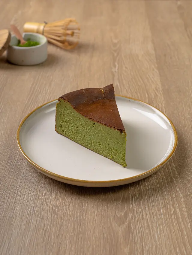 Matcha Basque Cheesecake.