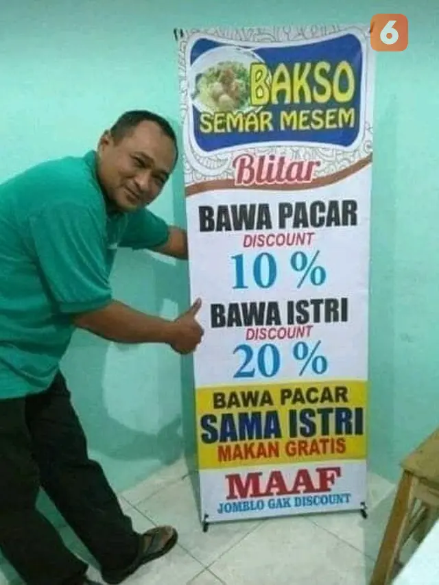 6 Tulisan Kocak di Warung Bakso Ini Bikin Geleng Kepala