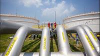 Kilang Pertamina Internasional (KPI) menyelesaikan pembangunan 4 unit tangki baru di Kilang Balongan. Keempat tangki tersebut masing-masing memiliki kapasitas 29 ribu m3. Dok KPI