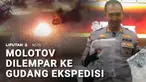 Perkelahian sekelompok pemuda berujung pembakaran dengan bom molotov kantor jasa pengiriman paket-paket online. Satu orang alami luka bakar.