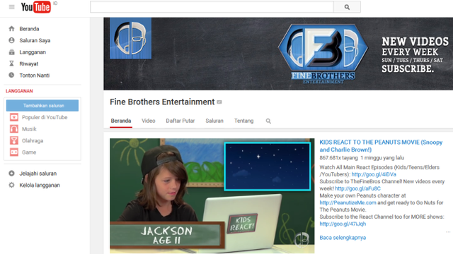 Artis YouTube TheFineBros