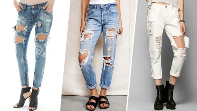 4 Gaya Stylish dengan Ripped Jeans