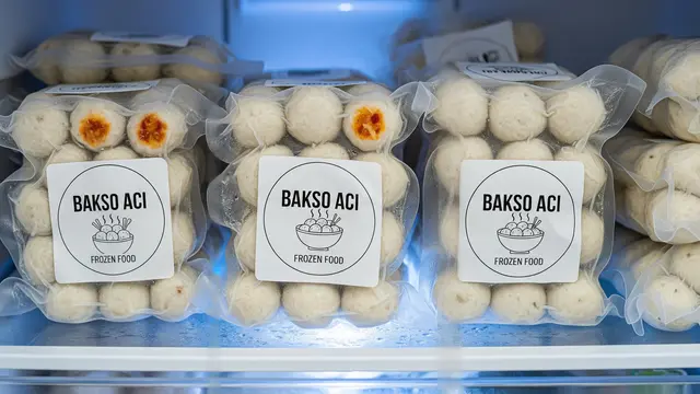 Frozen food bakso aci beku