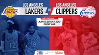 Jadwal NBA, LA Lakers vs LA Clippers. (Bola.com/Dody Iryawan)