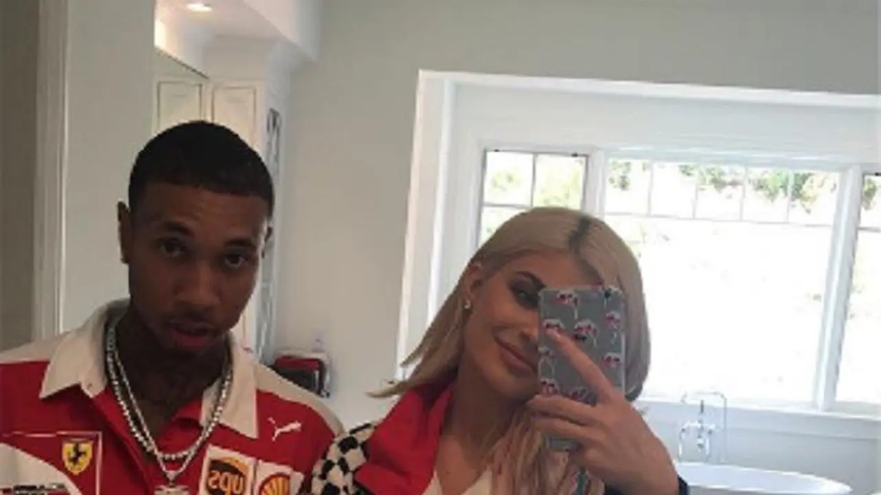 Tyga dan Kylie Jenner merayakan ulang tahun King Cairo. (Instagram/kylizzlesnapchats)