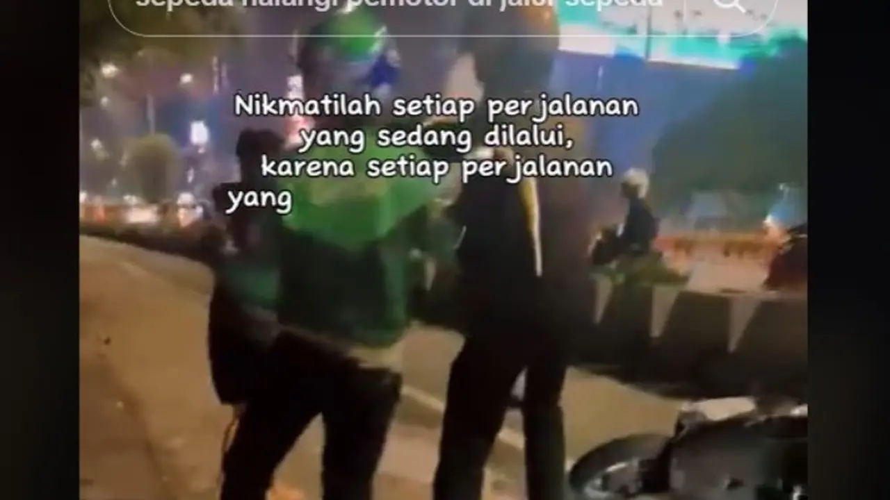 Aksi Bocah Halangi Pengendara Motor yang Lewati Jalur Sepeda Tuai Pujian.