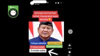 Cek Fakta Liputan6.com menelusuri klaim video Prabowo Subianto berikan bantuan biaya sekolah sampai renovasi rumah.