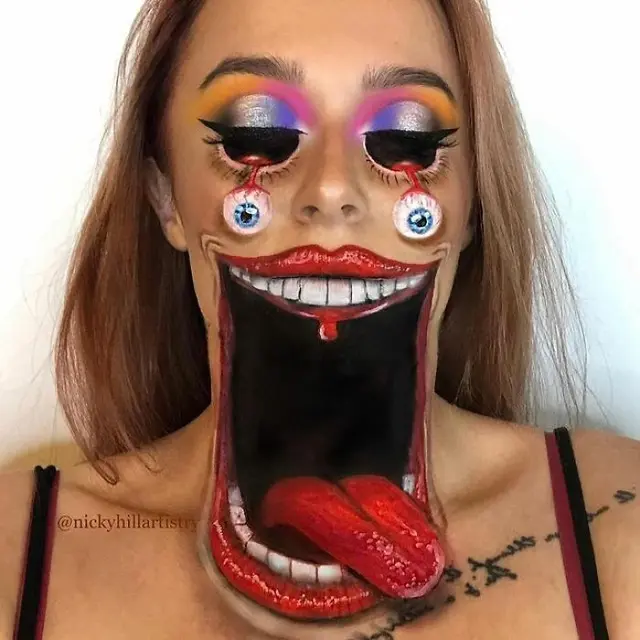 10 Kreasi Ilusi Makeup Wanita Ini Bikin Takjub