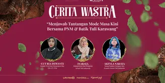 Dalam sesi kedua Cerita Wastra, Parade Wastra Nusantara menghadirkan 3 narasumber yakni, Cut Ria Dewanti selaku Kepala Divisi Jasa Manajemen dan TJSL, PT. PNM, Inaraya, selaku Sosiopreneur dan Pengurus Kreasi Tuli Indonesia, serta turut hadir pula Akeyla Naraya sebagai seorang Young Fashion Designer dan Founder Kreasi Tuli Indonesia.