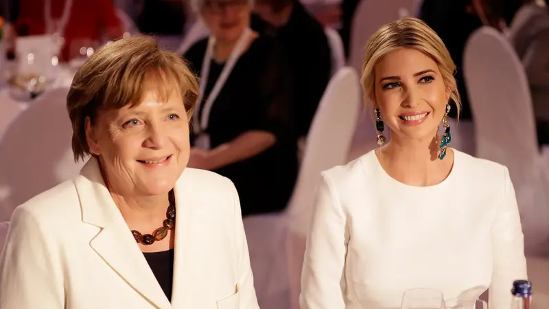 Ivanka Trump Tampil Cantik saat Makan Malam dengan Kanselir Jerman