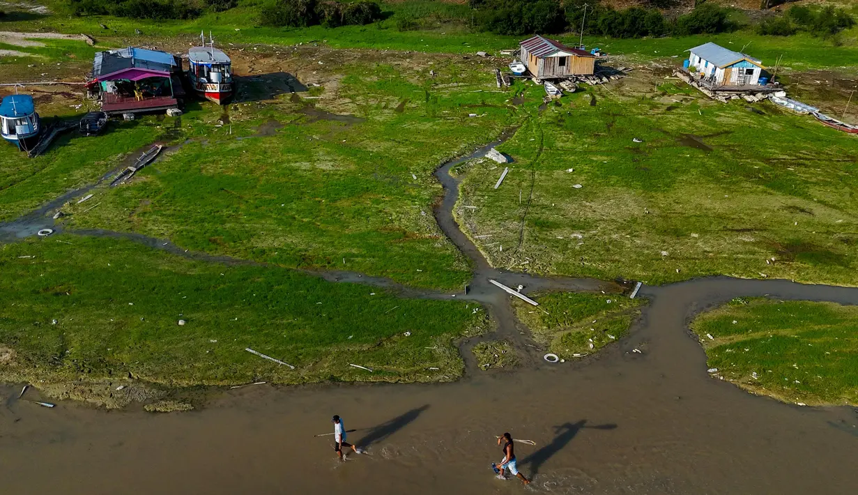 El Nino menyebabkan kurangnya curah hujan di wilayah Amazon. (MICHAEL DANTAS/AFP)
