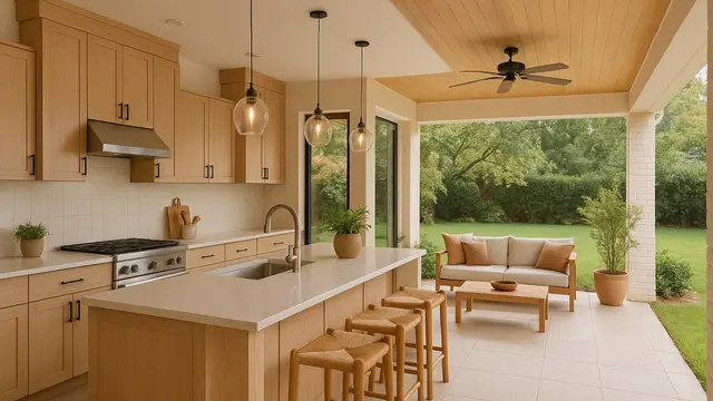 Model Dapur Open Space Menyatu Teras Belakang Rumah