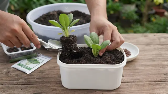 Cara Menanam Pakcoy di Wadah Bekas Es Krim