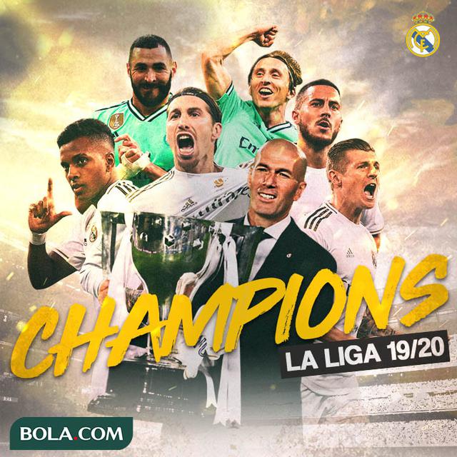 Real Madrid - Juara La Liga Musim 2019/2020