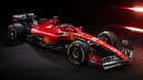 Mobil baru Scuderia Ferrari SF-23 untuk Formula 1 2023 saat acara peluncuran di Maranello 14 Februari 2023. (AFP/Ferrari Press Office)