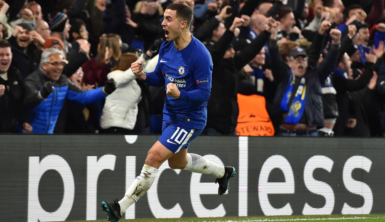6. Eden Hazard (Chelsea) - 220.000 poundsterling per pekan. (AFP/Glyn Kirk)