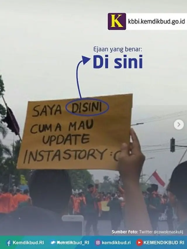 Kemendikbud koreksi poster demo mahasiswa