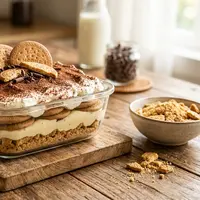 Resep Dessert Biskuit Regal Tanpa Oven (AI Generated)