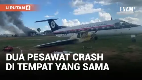 VIDEO: Selisih Enam Jam, Dua Pesawat Crash di Tempat yang Sama