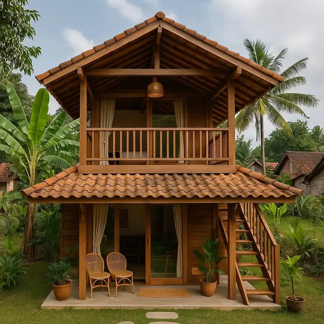 Inspirasi Rumah Mezzanine di Kampung