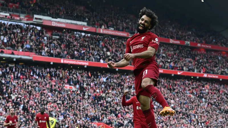 Foto: Liverpool Amankan Kemenangan Susah Payah atas Nottingham Forest di Liga Inggris Melalui Gol Penentu Mohamed Salah