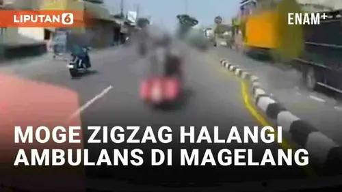 VIDEO: Aksi Moge ZigZag Halangi Laju Ambulans di Magelang