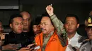 Raja Bonaran Situmeang mengatakan bahwa penyidik hanya diam ketika ia menanyakan alasan penahannya, Jakarta, Senin (6/10/2014) (Liputan6.com/Miftahul Hayat)