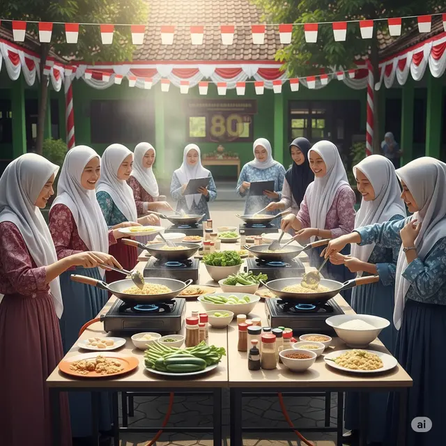 Lomba 17 Agustus di Pesantren