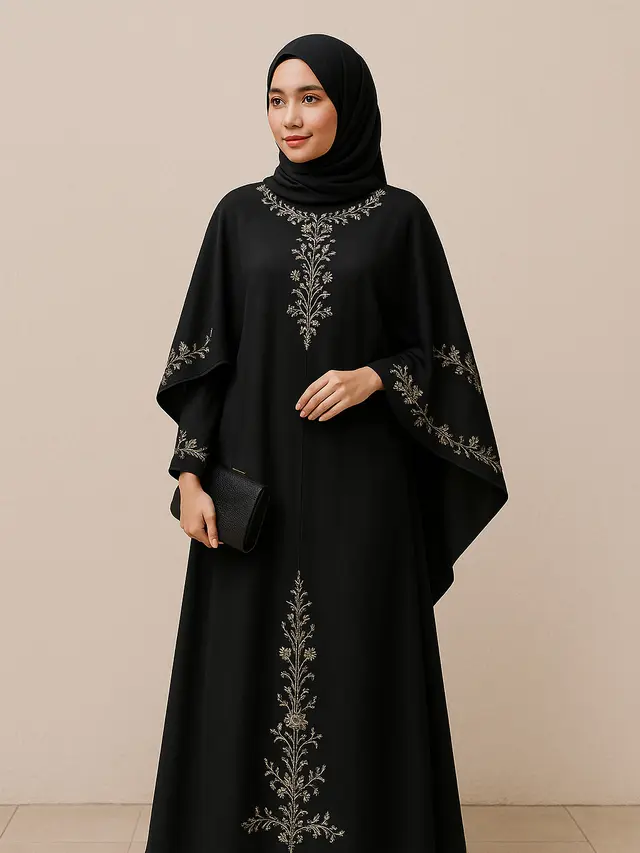 Gamis Cape Modern Warna Netral (Image by ChatGPT)