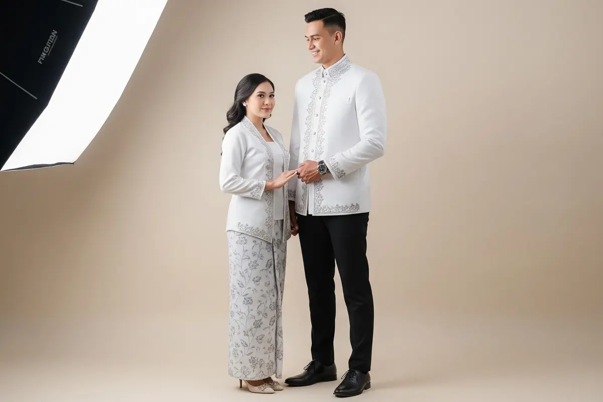 Inspirasi Kebaya Couple Modern untuk Lamaran dan Prewedding