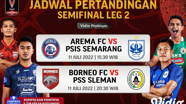 Link Live Streaming Semifinal Piala Presiden 2022 Leg Kedua di Vidio Hari Ini