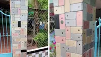 Viral ratusan iPhone 6 jadi dekorasi ubin pagar rumah. (Sumber: odditycentral)