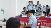 Suasana sidang sipir terlibat narkoba yang digelar oleh Kanwil Kemenkumham Riau. (Liputan6.com/Dok Kanwil Kemenkumham Riau)