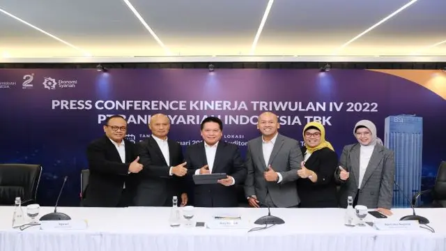 Paparan kinerja keuangan PT Bank Syariah Indonesia Tbk (BRIS) kuartal IV 2022, Rabu (1/2/2023). (Foto:Bank Syariah Indonesia)