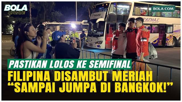 Momen hangat terlihat dari para pemain Filipina setelah mengalahkan Timnas Indonesia U-22 dalam laga Grup C cabang sepak bola SEA Games 2025, Senin (08/12/2025). Mereka tampak mendapatkan sambutan meriah dari fans dan keluarga mereka yang menonton la...