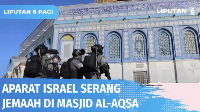 Aparat Israel serang jemaah yang sedang salat di Masjid Al-Aqsa, Kota Yerusalem. Serangan ini terjadi saat ribuan umat muslim Palestina sedang melaksanakan ibadah salat. Akibat serangan, sejumlah korban menderita luka-luka.