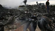 Sebuah pesawat milik maskapai penerbangan Malaysia Airlines MH-17 ditembak jatuh di atas Ukraina, Kamis (17/7/14).  (REUTERS/Maxim Zmeyev)
