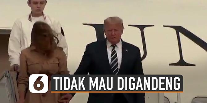 VIDEO: Viral Istri Donald Trump Tidak Mau Digandeng Oleh Suaminya