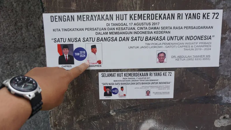 Stiker pencapresan Jokowi-Gatot