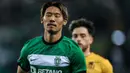 Gelandang berusia 29 tahun, Hidemasa Morita saat ini tengah menjalani musim ketiga bersama klub Portugal, Sporting CP. Bersama Kawasaki Frontale ia sukses mempersembahkan 2 gelar juara J1 League pada 2018 dan 2020. (AFP/Patricia De Melo Moreira)