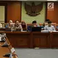 Suasana Rapat Pansus Revisi UU Terorisme di Kompleks Parlemen, Senayan, Jakarta, Rabu (31/5). Rapat membahas revisi yang tidak hanya menyangkut penindakan, tetapi harus diawali dengan pencegahan, baru tindakan. (Liputan6/Johan Tallo)