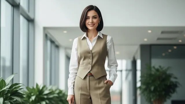 Setelan Rompi (Vest) Keki untuk Kesan Profesional di Kantor