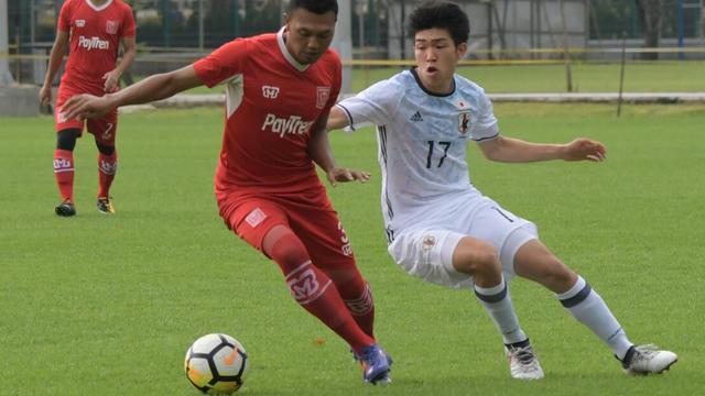 Tim Liga 2 Persika Karawang FC lawan Tim Nasional Jepang U-19