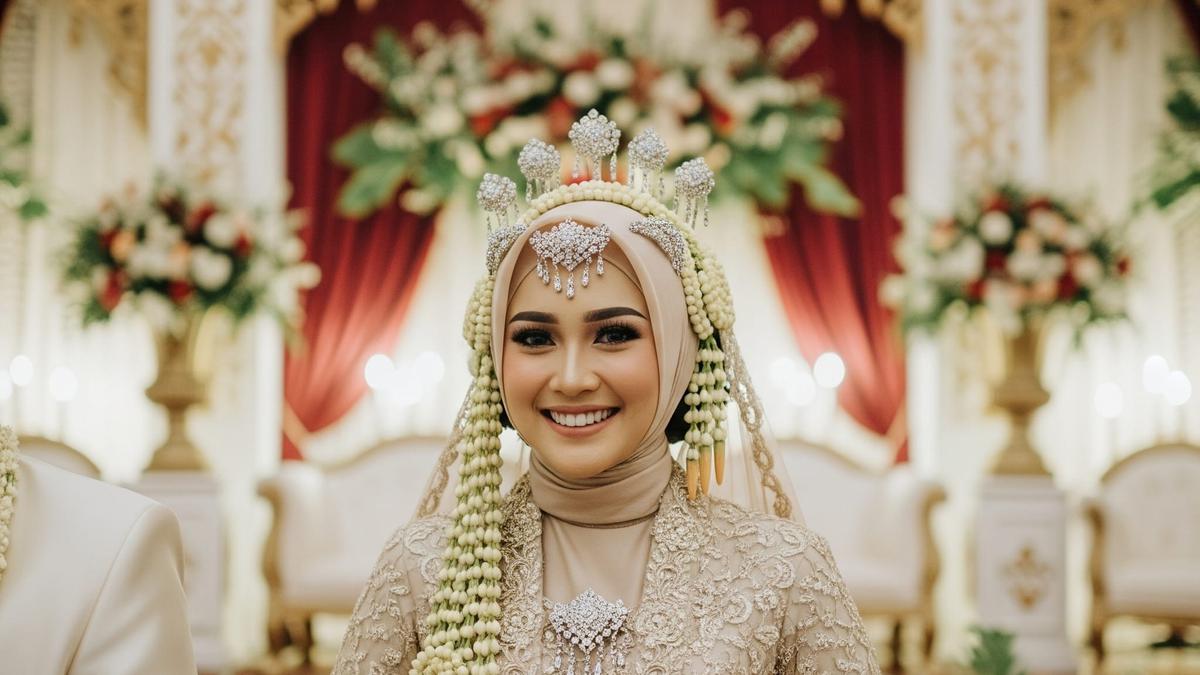 7 Model Baju Gamis Brokat untuk Akad Nikah 2025, Padukan Keanggunan dan Kemewahan di Momen Sakral
