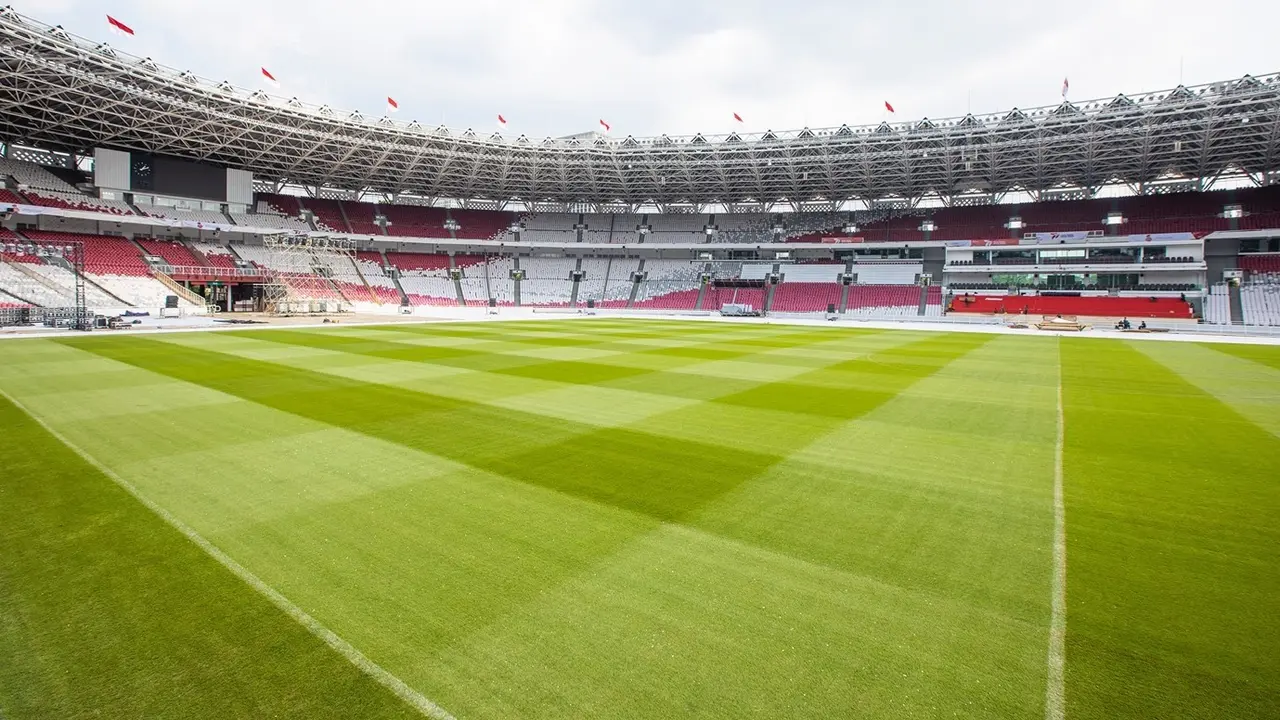 Penampakan terbaru Stadion Utama Gelora Bung Karno (SUGBK), Jakarta Pusat.