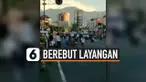 BAHAYAKAN NYAWA, WARGA BEREBUT LAYANGAN HINGGA KE JALAN RAYA