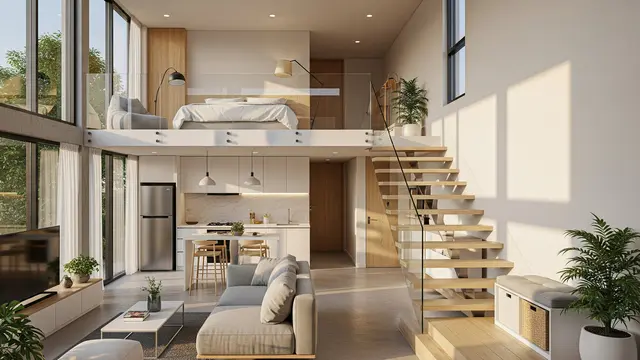 Model Rumah Minimalis Kecil dengan Mezzanine yang Estetik dan Fungsional Minimalis Modern
