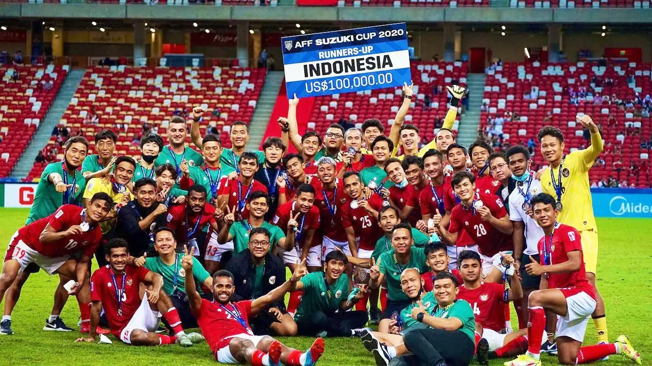 Raih Juara Dua, Ini 6 Momen Selebrasi Timnas Indonesia di Piala AFF 2020