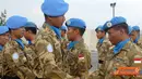 Peringatan Hari Kesaktian Pancasila digelar oleh Satgas Yonmek Kontingen Garuda XXIII-E/UNIFIL atau Indonesia Battalion (Indobatt) di Lapangan Parade Soekarno, Markas Batalyon, UN Position 7-1, Adshit Al Qusayr, Lebanon Selatan, Sabtu (1/10).